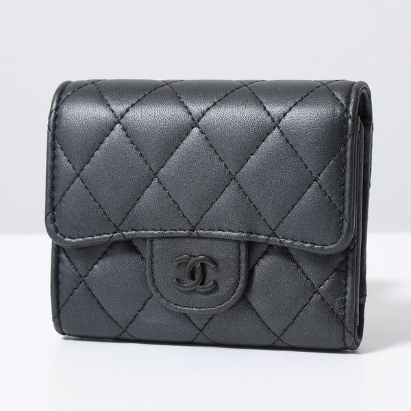 CHANEL（シャネル） 三つ折り財布 SO BLACK AP0229 B13639 レディース