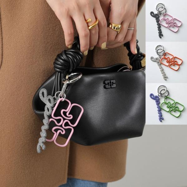 GANNI（ガニー） バッグチャーム Strass Signature Keyring A7062