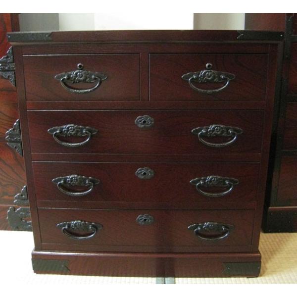 民芸箪笥 ケヤキ民芸タンス チェスト 鍵付 収納 榎津民芸 小物箪笥（鍵