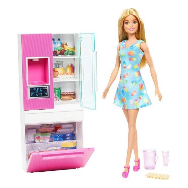 Barbie バービー人形、11.5インチブロンド、家具セット、作業用水