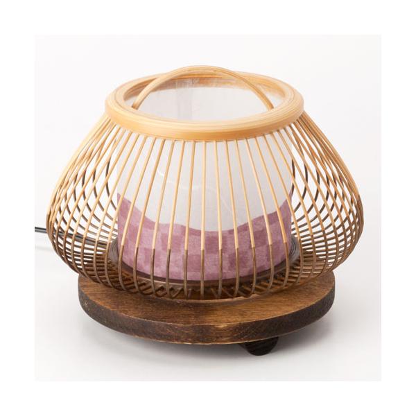 駿河竹千筋細工 行燈 行灯 小さな赤富士 静岡県伝統工芸品 伝統工芸士