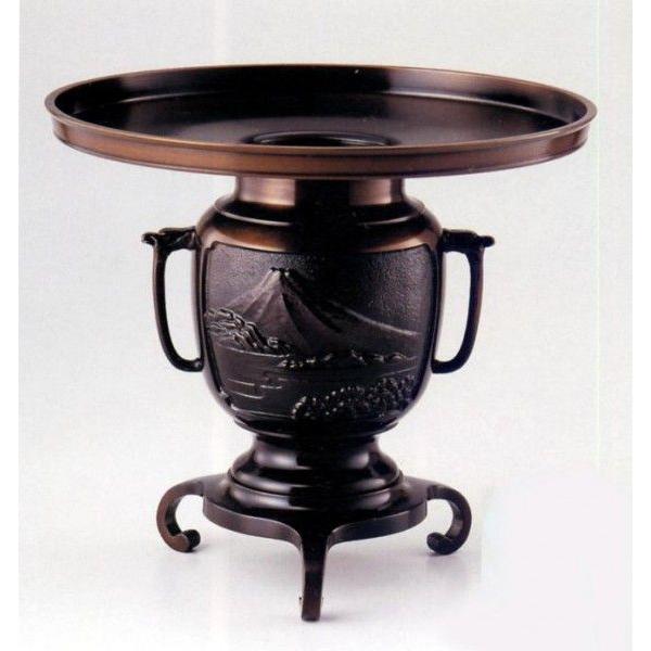 花器 薄端｜ 尺1富士山水 ｜剛信作 銅製 紙箱入り【高岡銅器】d94-03