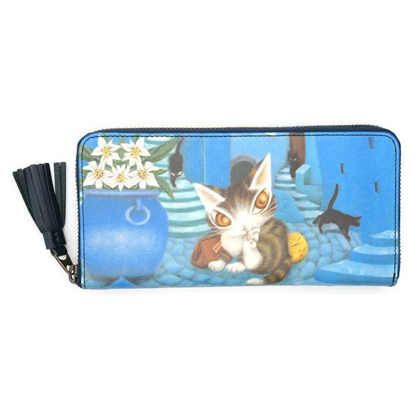 わちふぃーるど（WachiField） 青い街ラウンド財布 ダヤン 財布 : わち