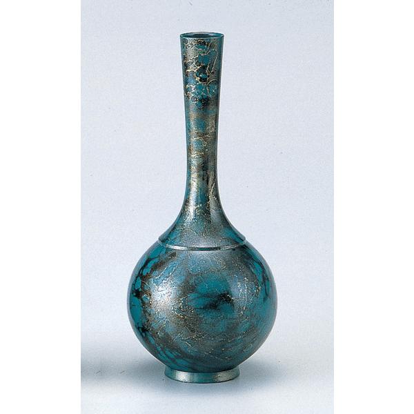 高岡銅器 銅製花瓶 玉宝形（エメラルドグリーン） 美術工芸品 記念品