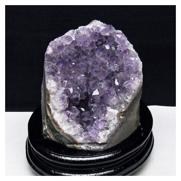 1.3Kg アメジスト クラスター ウルグアイ産 原石 amethyst 台座付属