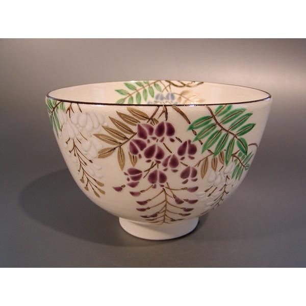 茶道具 抹茶茶碗 藤絵、京焼 山川 巌作、桐共箱 新品。 : 佐藤大観堂