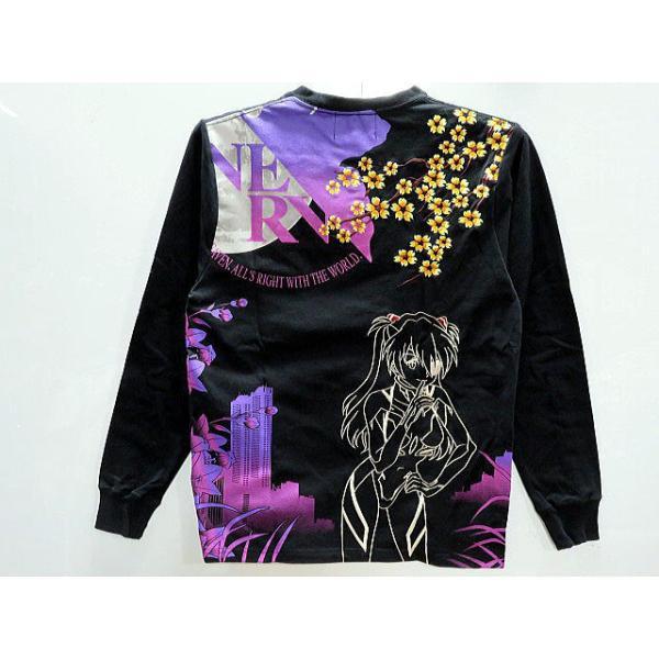 エヴァンゲリオンX 錦 アスカ 刺繍 和柄 ロングTシャツ EVA × NISHIKI