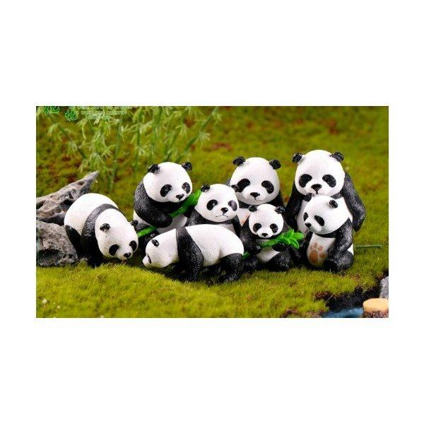 動物フィギュア 竹パンダ 4種4体 小 ぱんだ テラリウム フィギュア