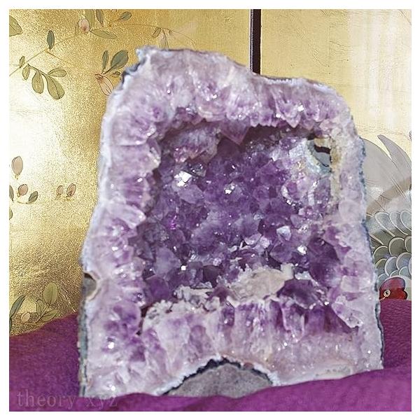theory xyz アメジスト 原石 ドーム 水晶 共生 群晶 4kg 紫水晶 置物