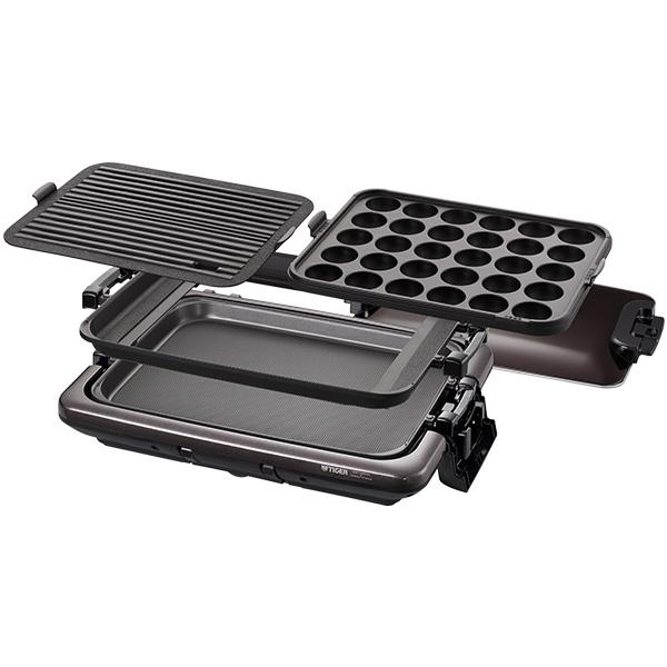 タイガー魔法瓶 ホットプレート CRV-G301T 3枚プレート たこ焼き