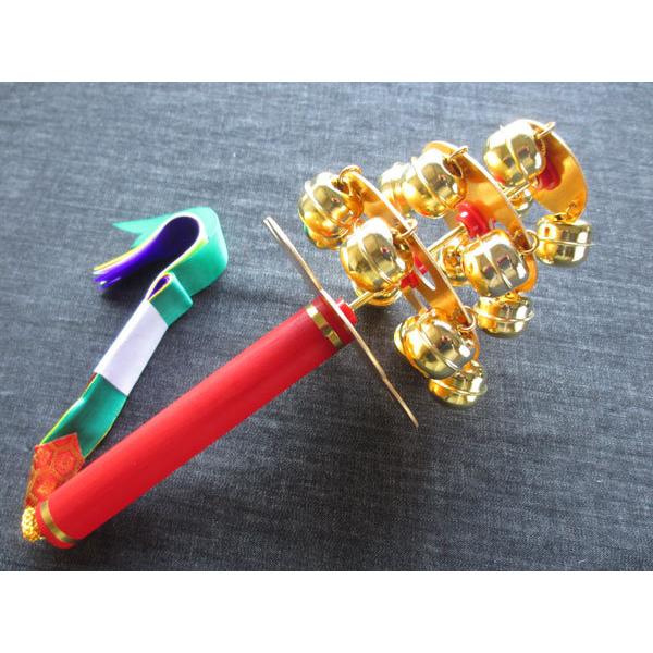 在庫限り】神楽鈴(かぐら鈴・七五三鈴・巫女鈴・幸運の鈴) 【大サイズ