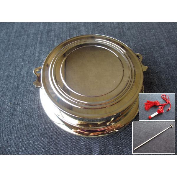 旧価格値上げ前特価】摺り鉦 3点セット三島屋製(摺鉦/チャンチキ