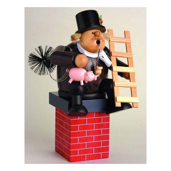 煙だし人形 煙突掃除人（お香台）ドイツ伝統の木製品 コーン型のお香用