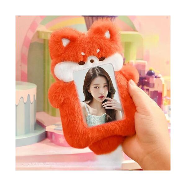 トレカ ケース 韓国 きつね 狐 ぬいぐるみ ふわふわ 可愛い 推し活
