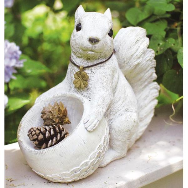 りす リス 置物 オーナメント 動物 オブジェ ガーデン雑貨 りす置物