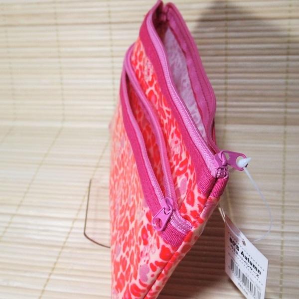 ピンク ヒョウ柄 フラット ペンポーチ（80's）06036/筆箱 ラミネート