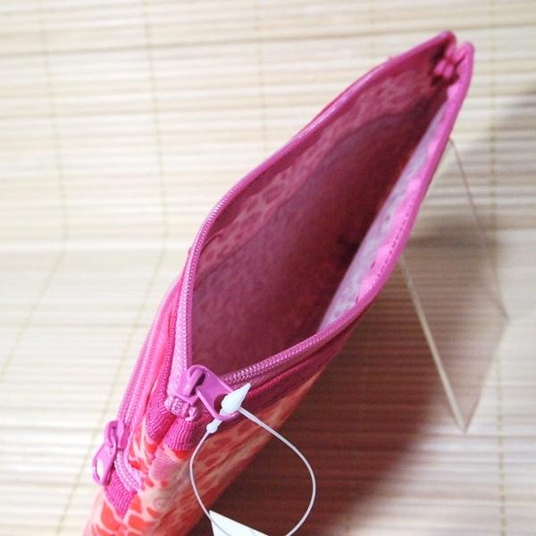 ピンク ヒョウ柄 フラット ペンポーチ（80's）06036/筆箱 ラミネート