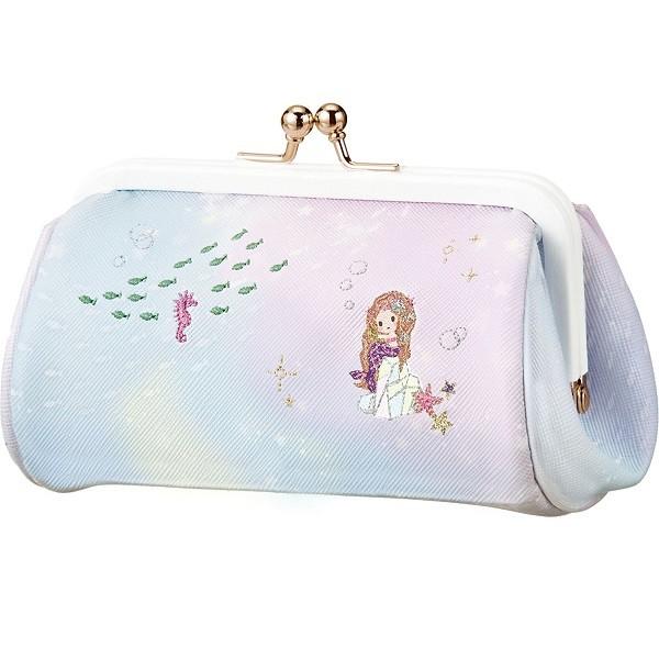 プチフルール がま口化粧ポーチ（人魚姫/貝がら） 19271 : 雑貨の