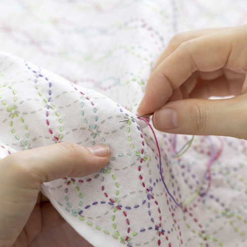 クロスステッチフレーム＜七福神のしあわせ宝舟＞ | リバティ 生地