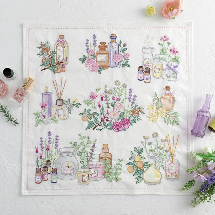 アップリケタペストリー＜フラワータイム＞ | リバティ 生地、編み物