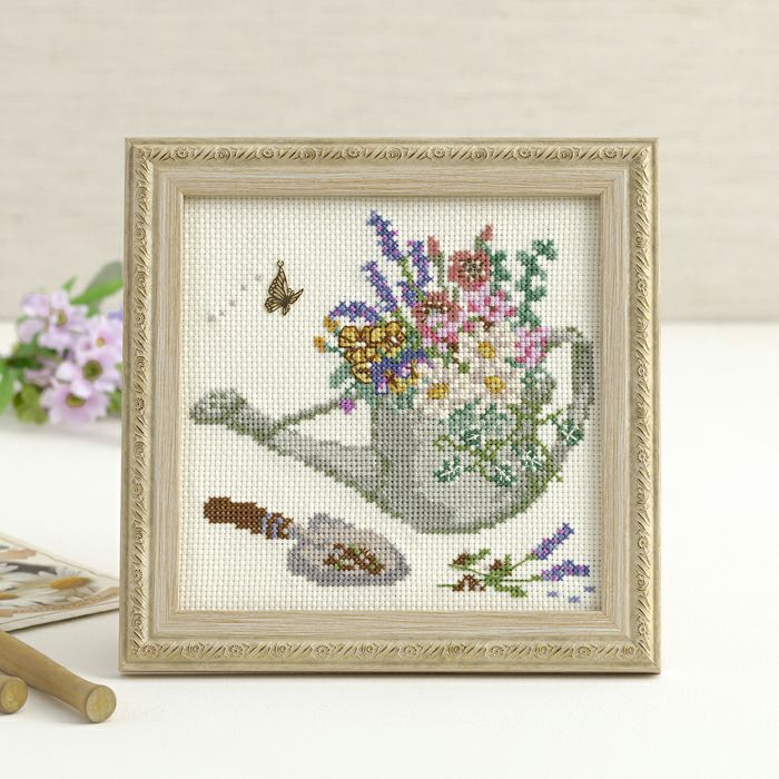 クロスステッチフレーム＜ローズハート＞ | リバティ 生地、編み物