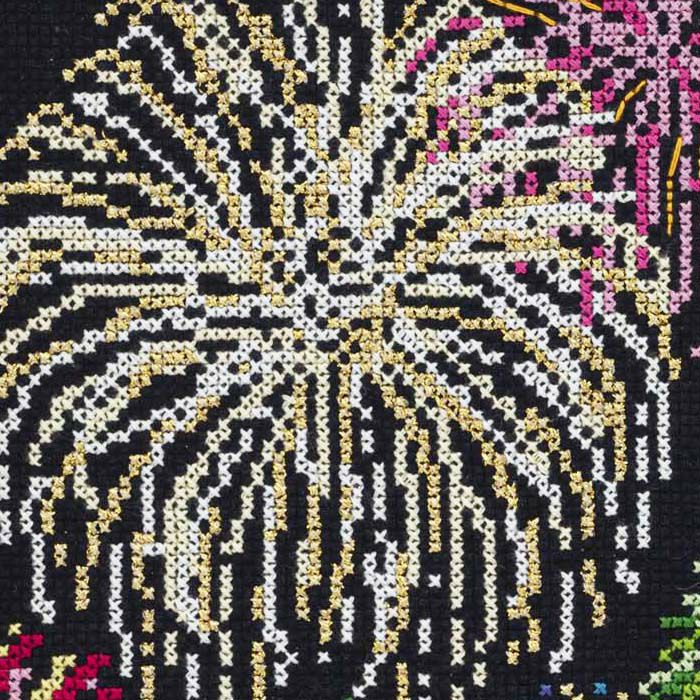 クロスステッチフレーム＜花火大会＞ | リバティ 生地、編み物、刺繍
