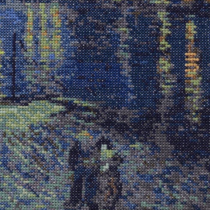 クロスステッチフレーム＜ローヌ川の星月夜＞ | リバティ 生地、編み物