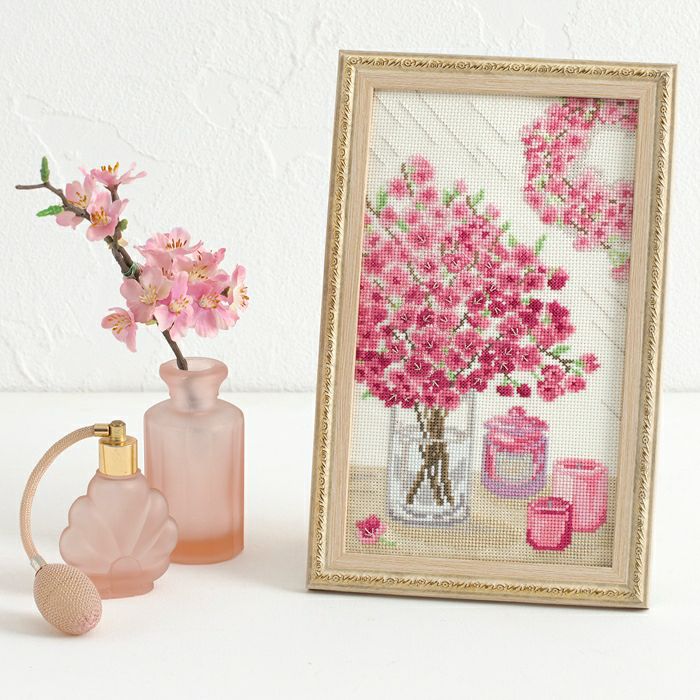 クロスステッチフレーム＜strawberry basket＞ | リバティ 生地