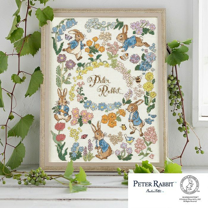 クロスステッチフレーム＜ピーターラビット（TM）～絵本のおはなしより