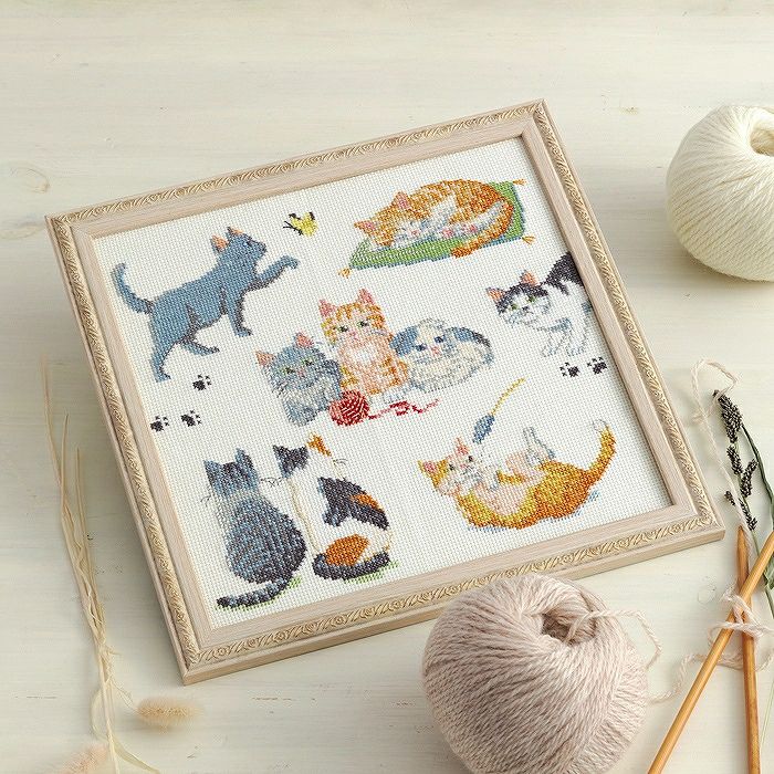 クロスステッチティッシュケース＜Dog!Dog!Dog!＞ | リバティ 生地