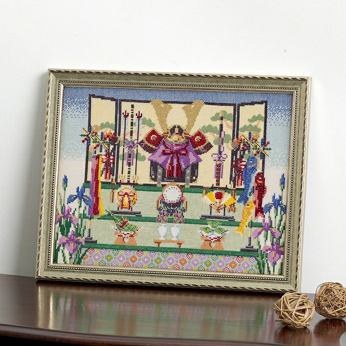 クロスステッチフレーム＜雛段飾り＞ | リバティ 生地、編み物、刺繍