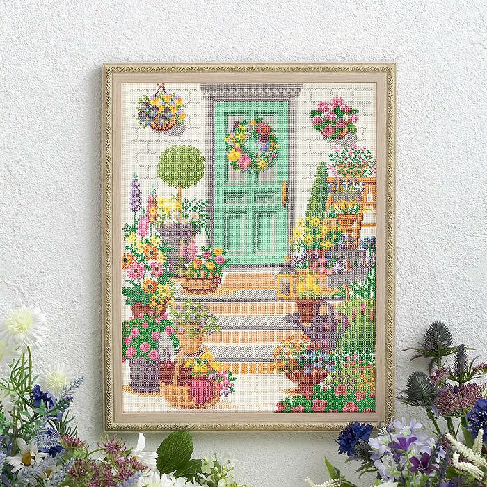 クロスステッチフレーム＜フローラルガーデン＞ | リバティ 生地