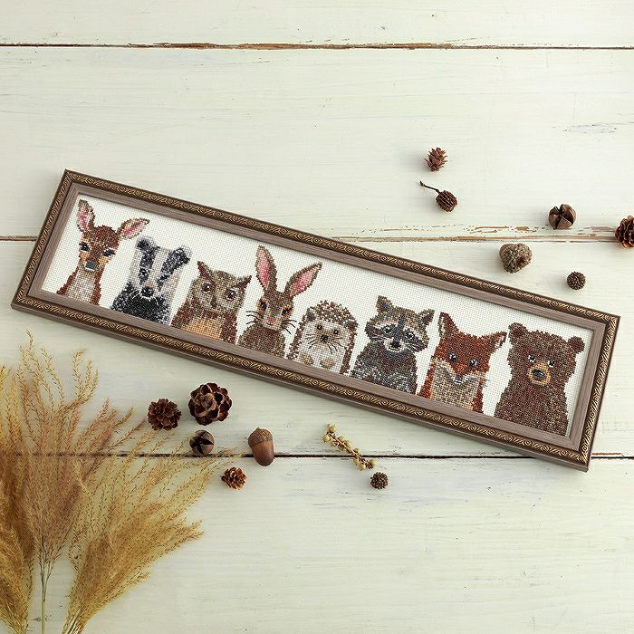 クロスステッチフレーム＜Forest Animals＞ | リバティ 生地、編み物