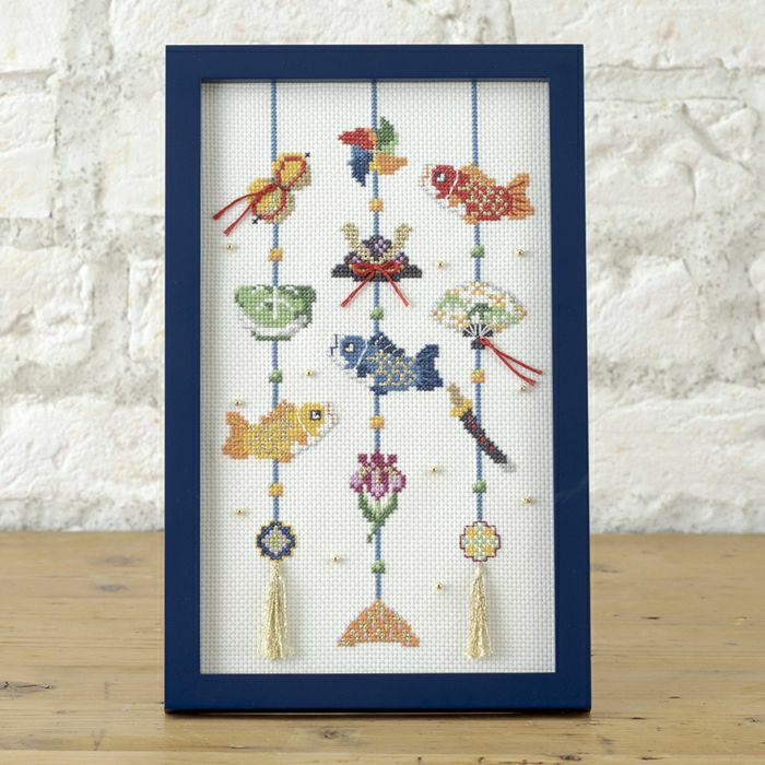 クロスステッチフレーム＜おつきみ飾り＞ | リバティ 生地、編み物