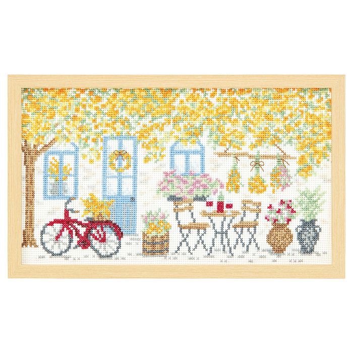 クロスステッチフレーム＜憧れのお庭から＞ | リバティ 生地、編み物