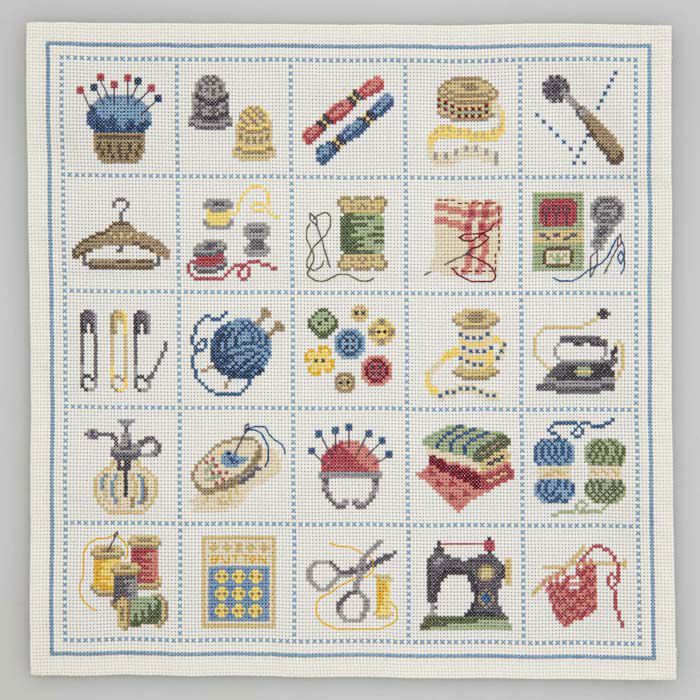 クロスステッチタペストリー＜ソーインググッズ＞ | リバティ 生地