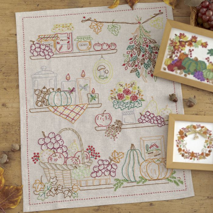 アップリケタペストリー＜フラワータイム＞ | リバティ 生地、編み物