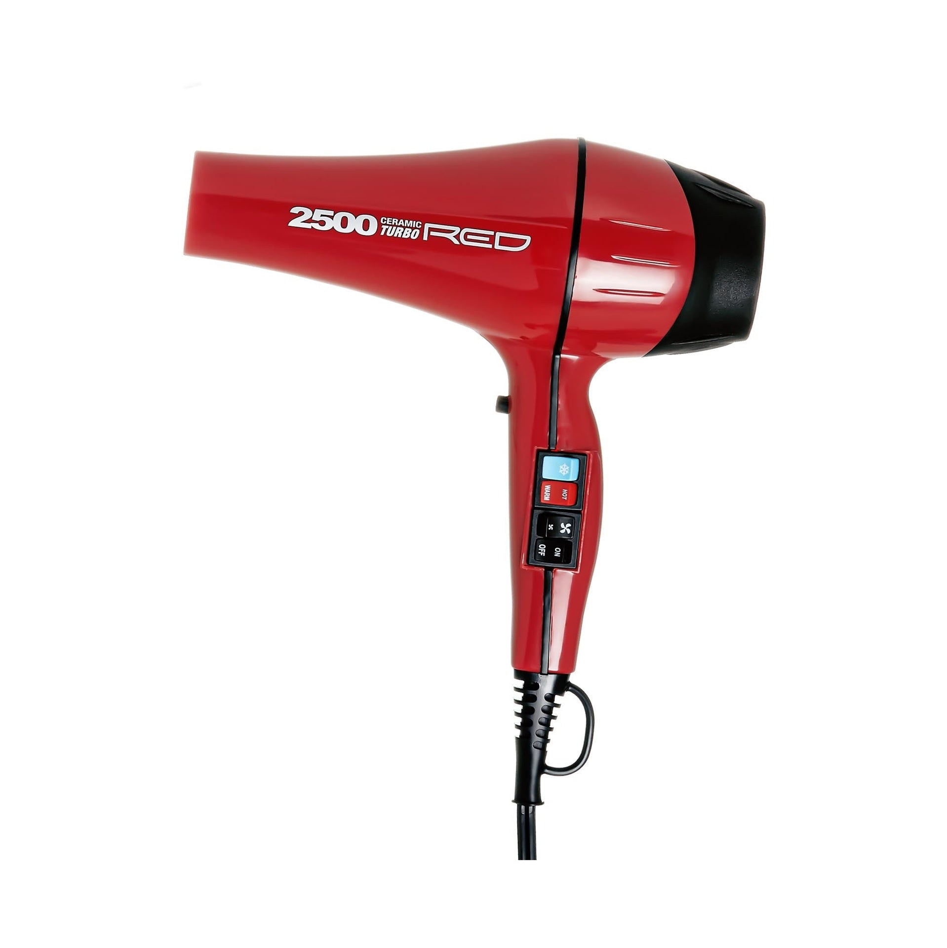 RED by KISS 2500 Ceramic Turbo Hair Dryer 3 Styling Attachments