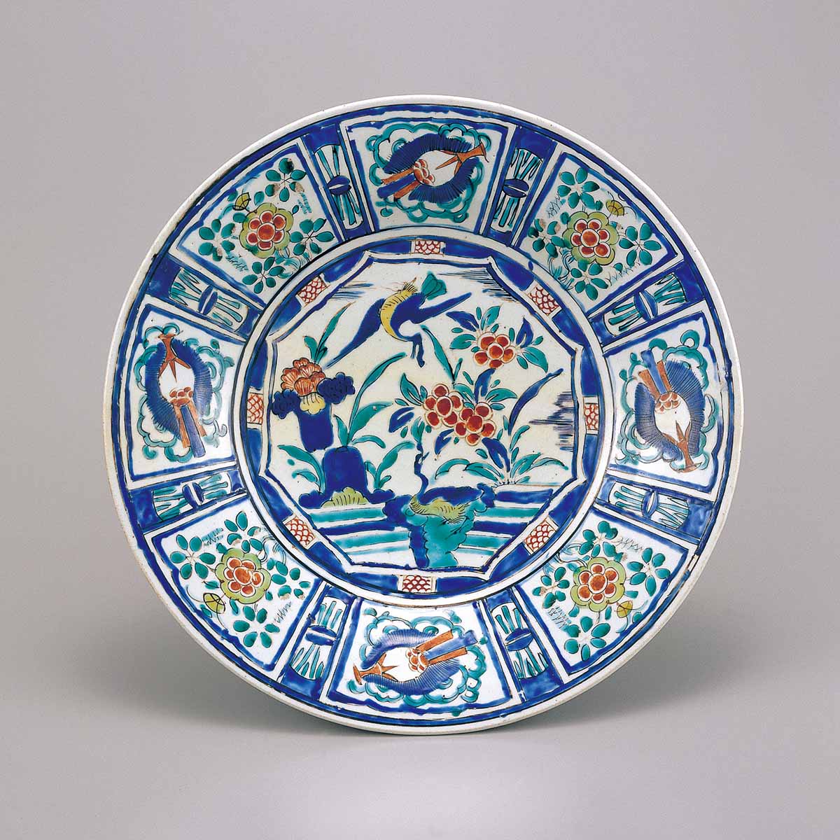 古伊万里 柿右衛門染付巻物文様皿 R34-1 【公式通販】