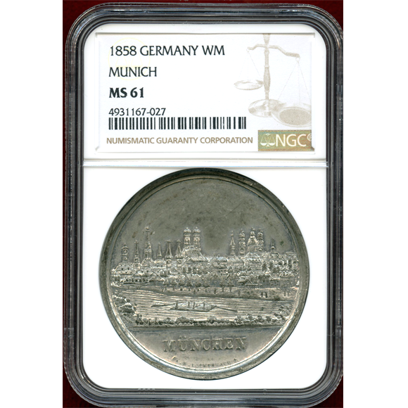 メダル 1858年 ドイツ ルートヴィヒ3世 (ヘッセン大公) アンティーク