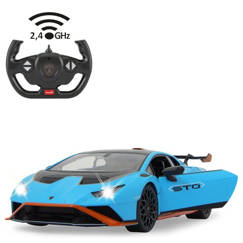 Lamborghini Huracán STO 1:14 blue 2,4GHz Manual door
