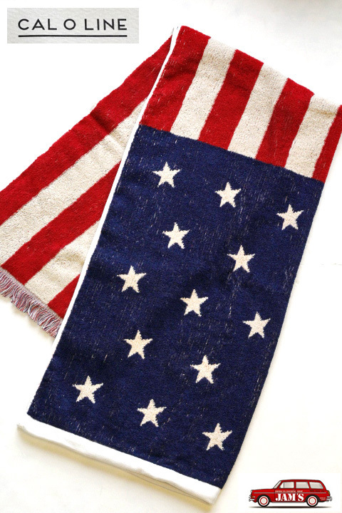 CAL O LINE」 AMERICA FLAG BLANKET キャルオーライン アメリカ国旗