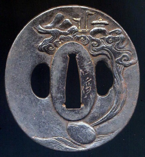 蜃気楼図鉄鐔(銘 吉□(読めず)) | 日本蜃気楼協議会 - Japan Mirage