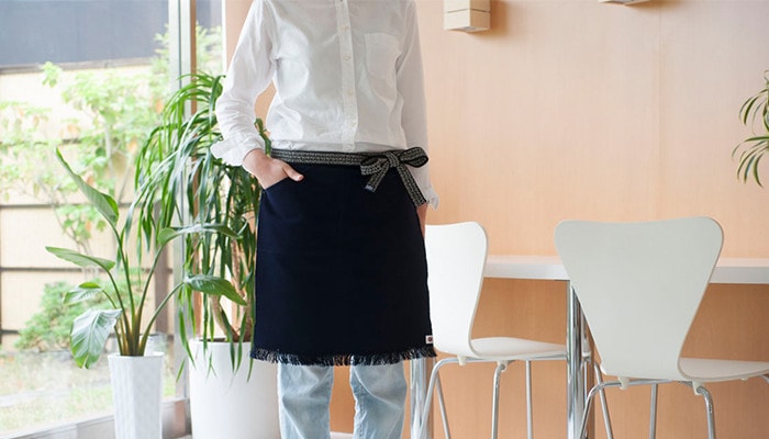 おしゃれカフェ風♪帆前掛けエプロン 老舗コラボ