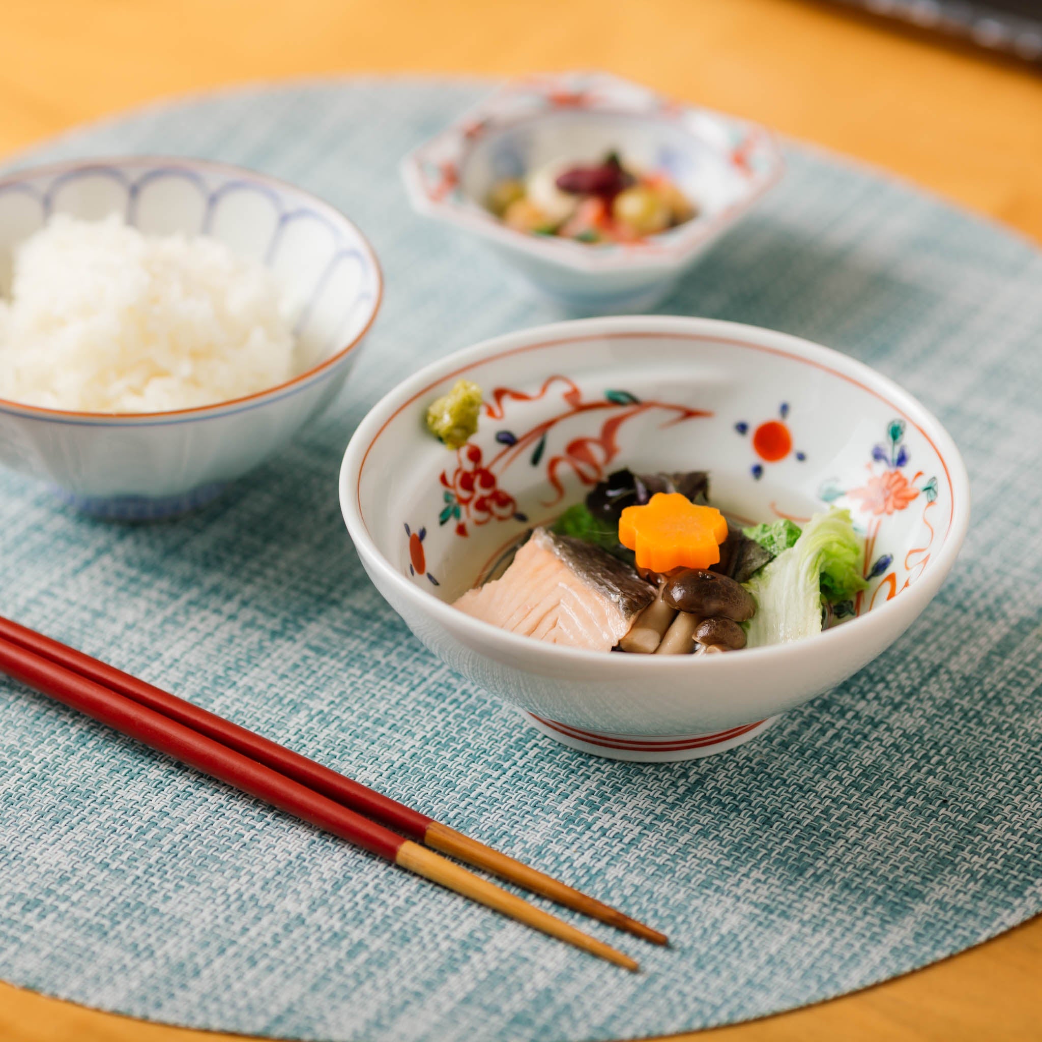 有田焼 | お鍋の取り皿 Cacomi 2枚セット | 万暦・染錦六