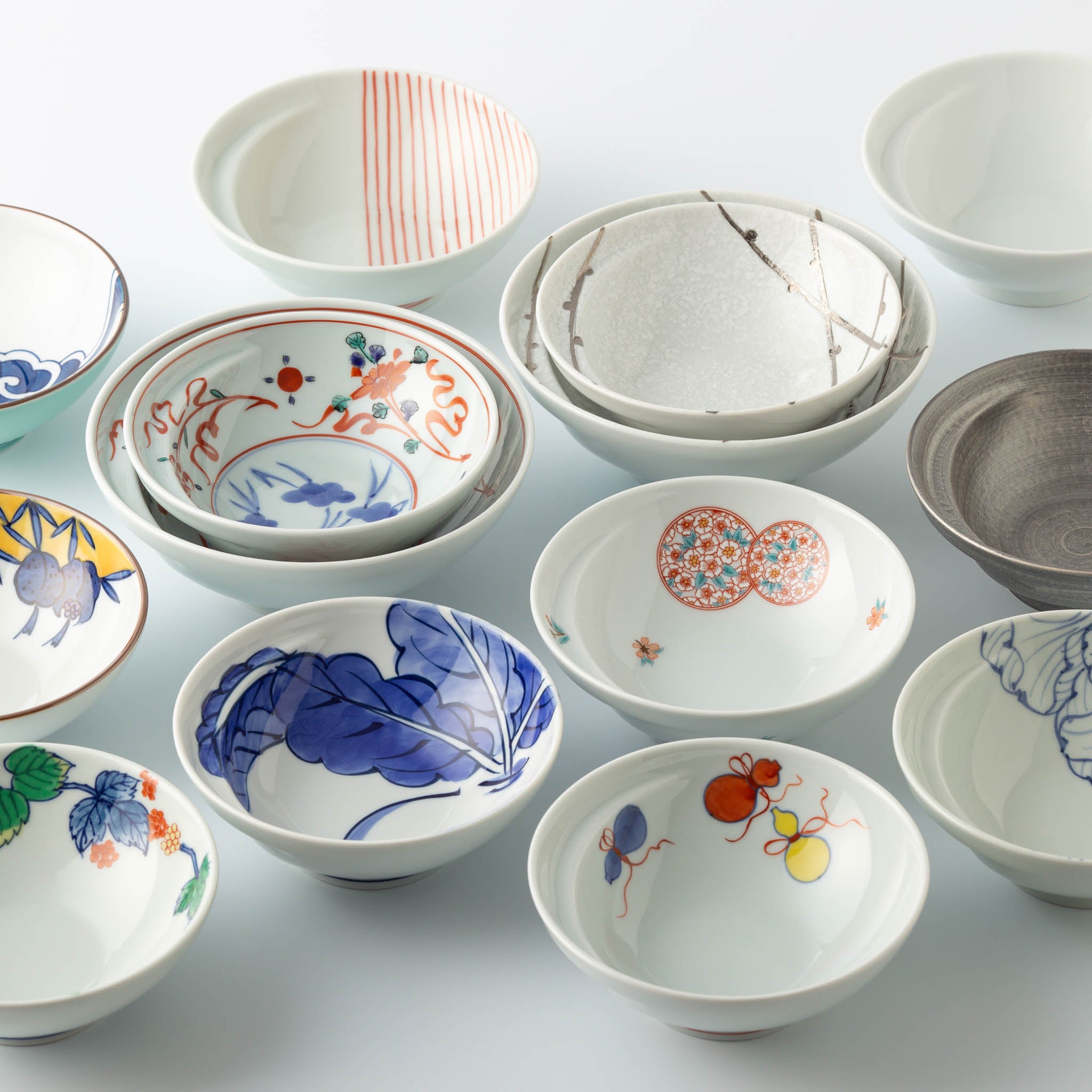 有田焼 | お鍋の取り皿 Cacomi 2枚セット | 結晶（銀）・刷毛（金） |