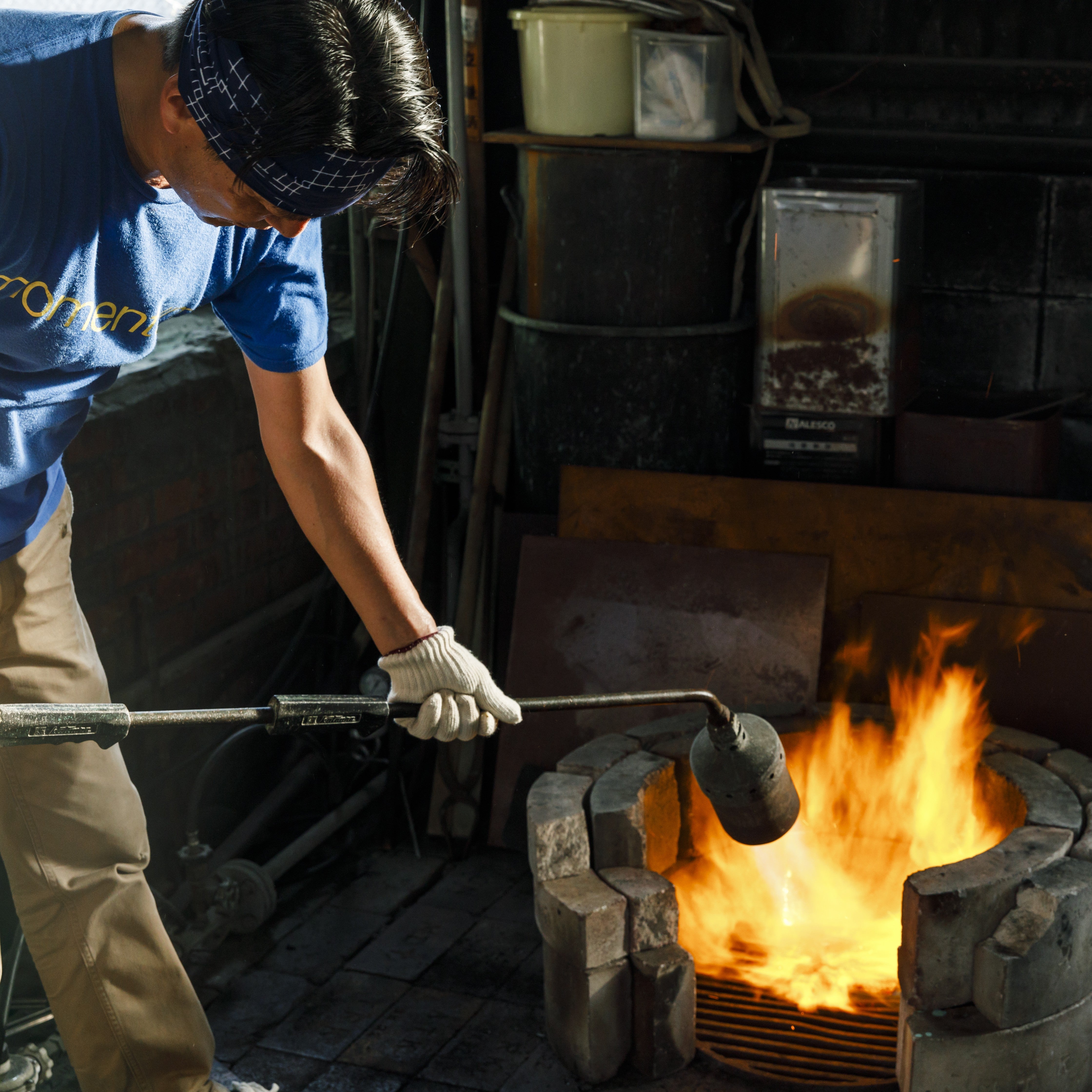 高岡銅器 置き時計 | time and spaceスタンド S | 斑紋黄華色 | Orii