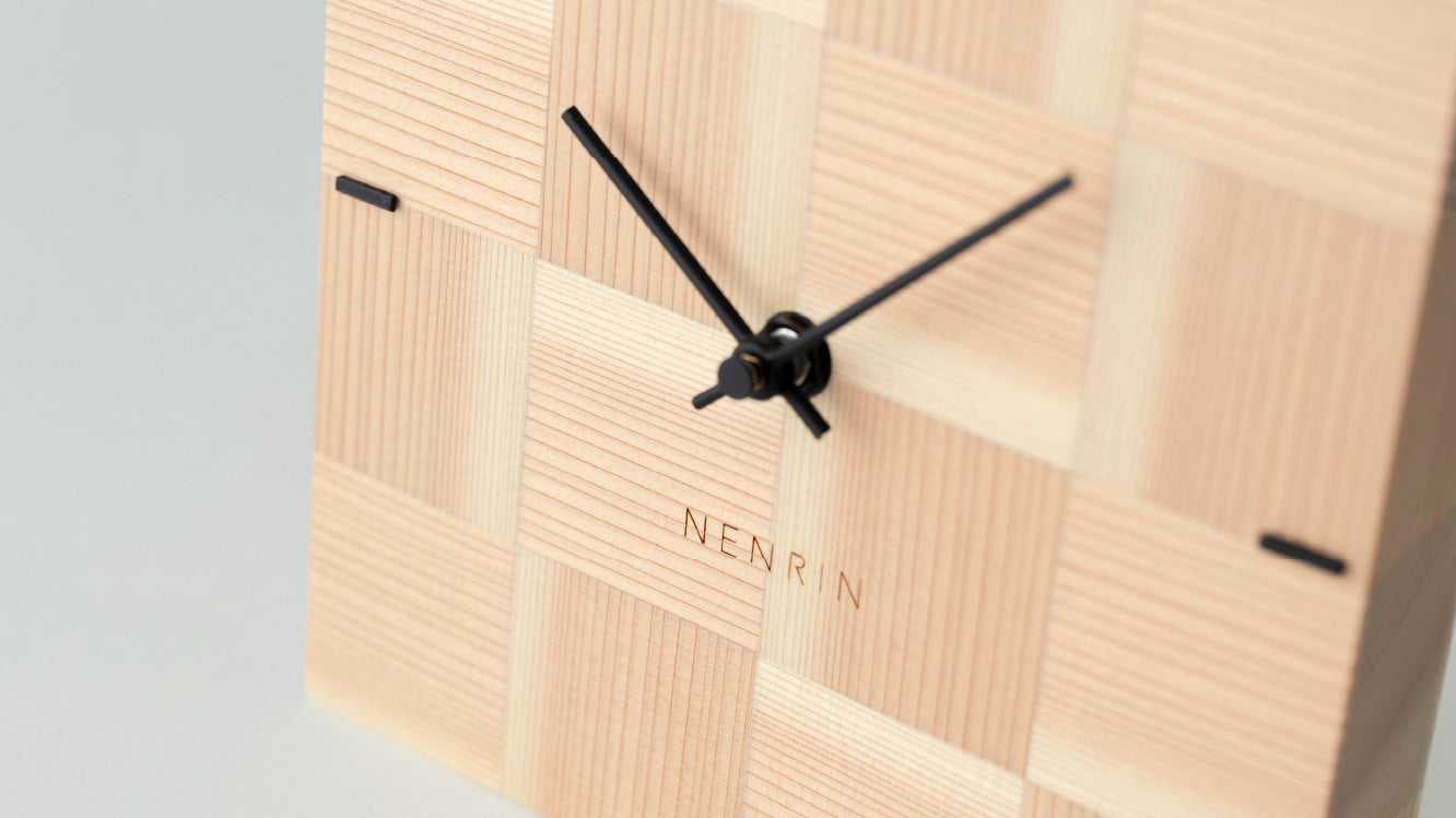 木工製品 時計 | NENRIN CLOCK 175 | 市松 | ミマツ工芸
