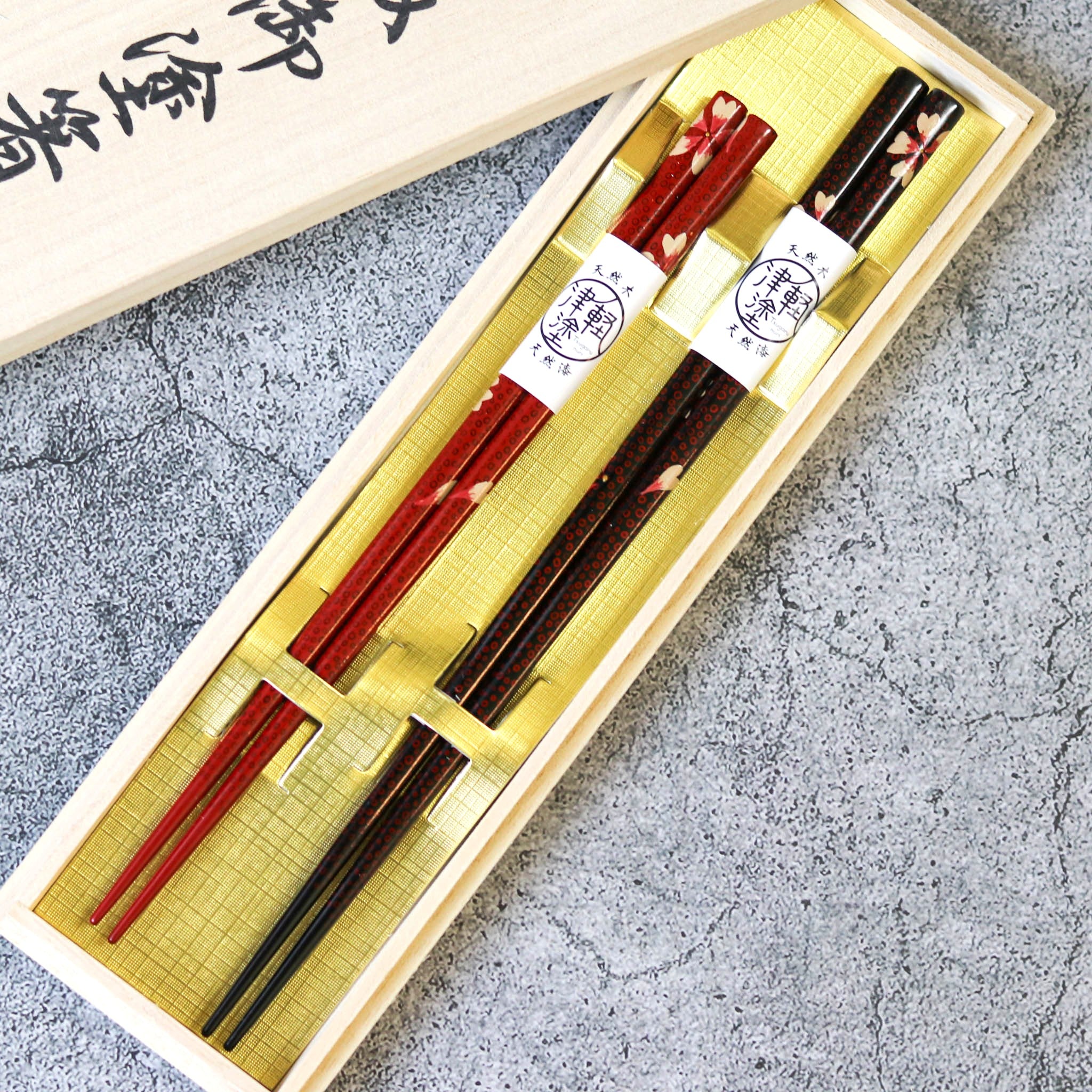 津軽塗 | 夫婦箸 七々子塗 | 桜 | 小林漆器