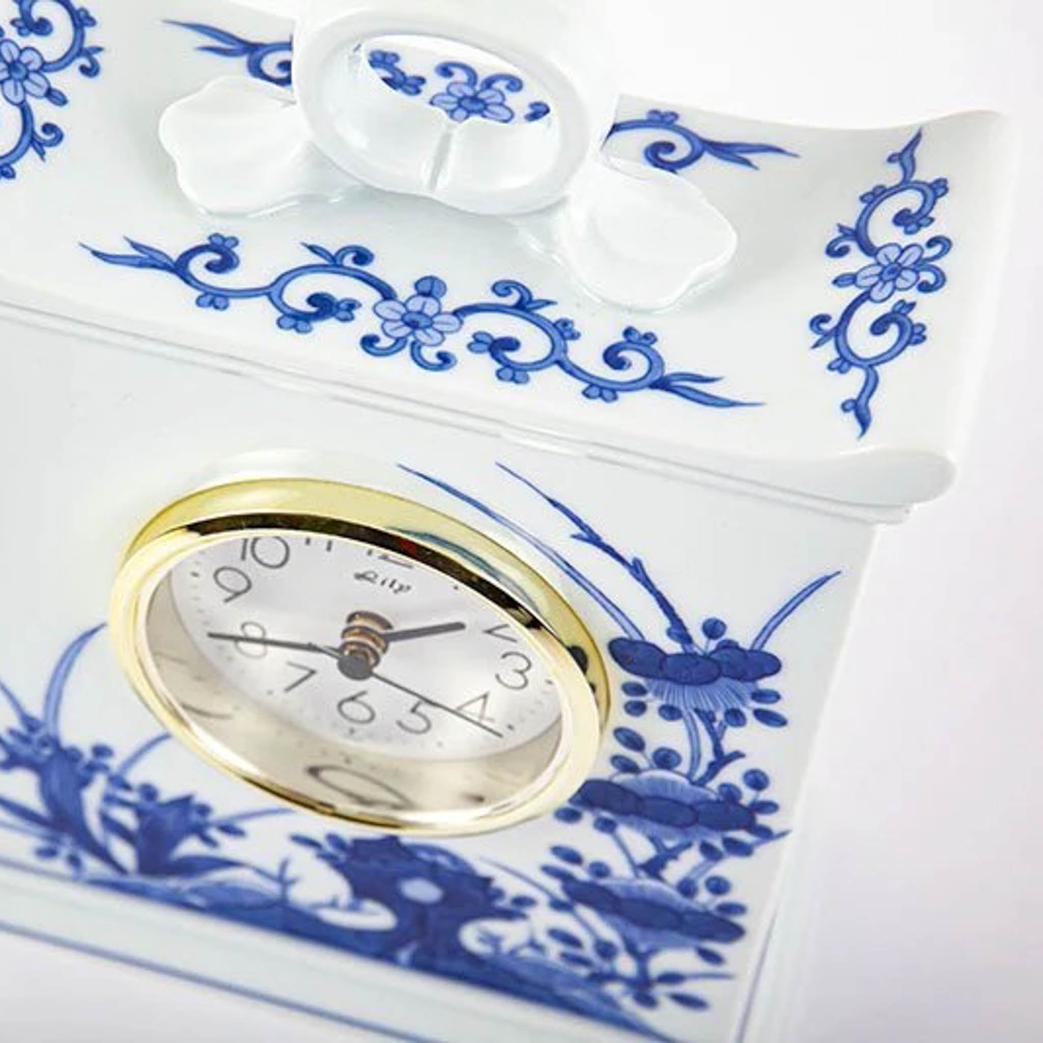 有田焼 置時計 | 其泉 | 染付岩牡丹紋 | 賞美堂